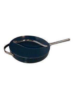 Caraway Nonstick Ceramic Sauté Pan with Lid (4.5 qt, 11.8") - Navy
